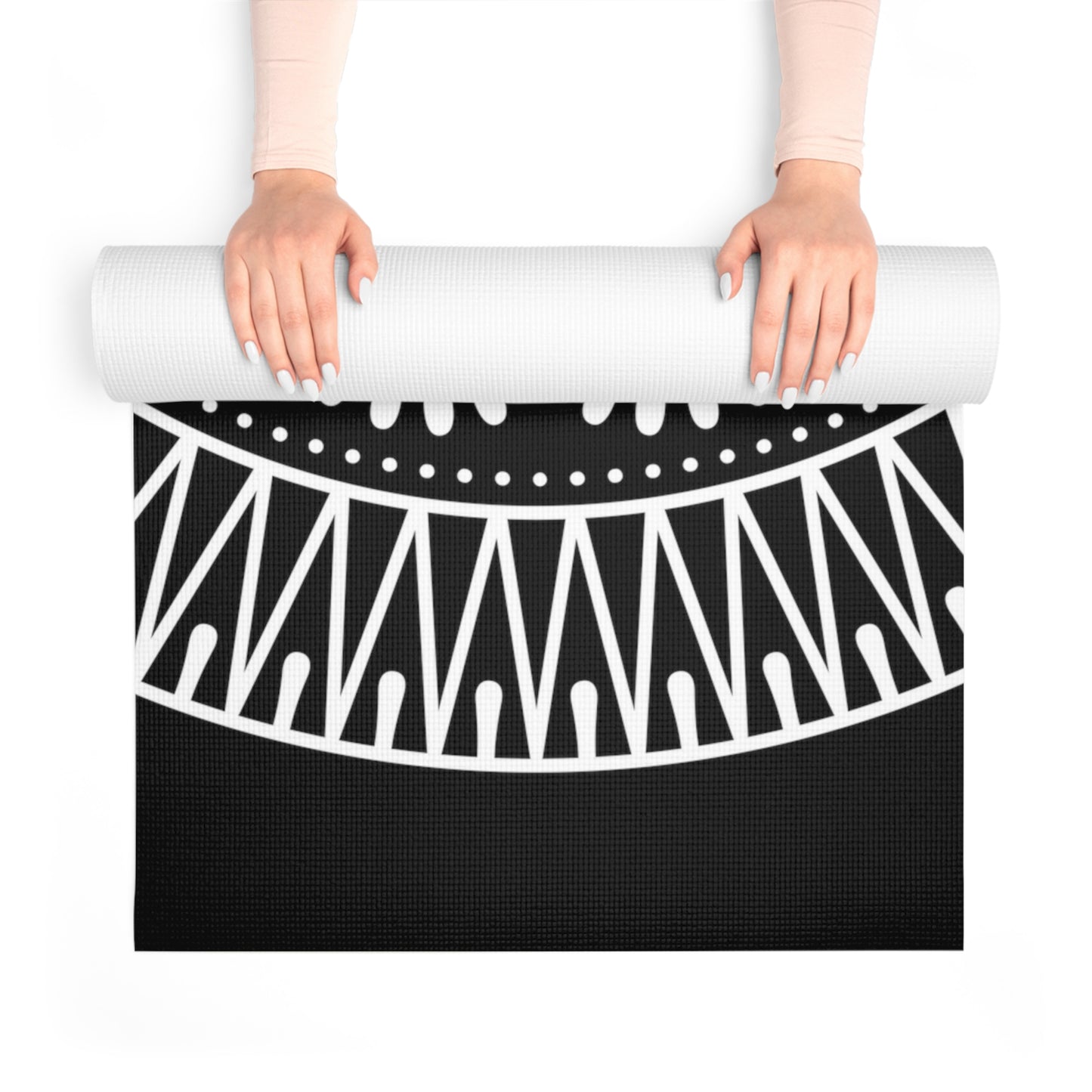 Spiritual Hooligan Foam Yoga Mat Black & White Mandala 2