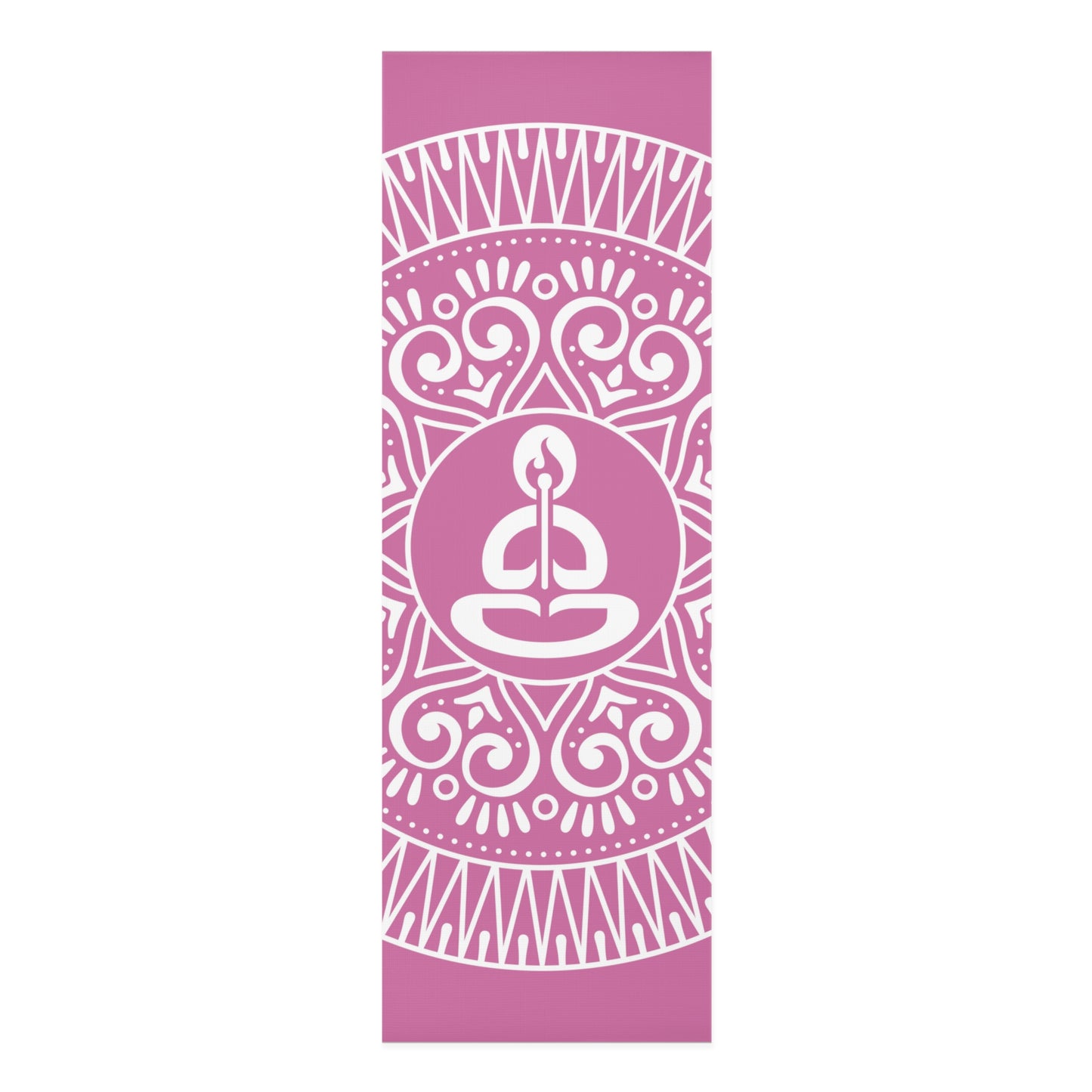 Spiritual Hooligan Foam Yoga Mat Pink & White Mandala 2