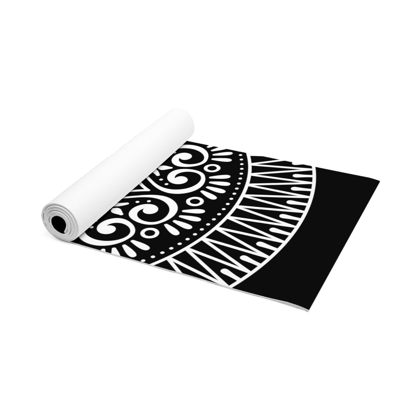 Spiritual Hooligan Foam Yoga Mat Black & White Mandala 2