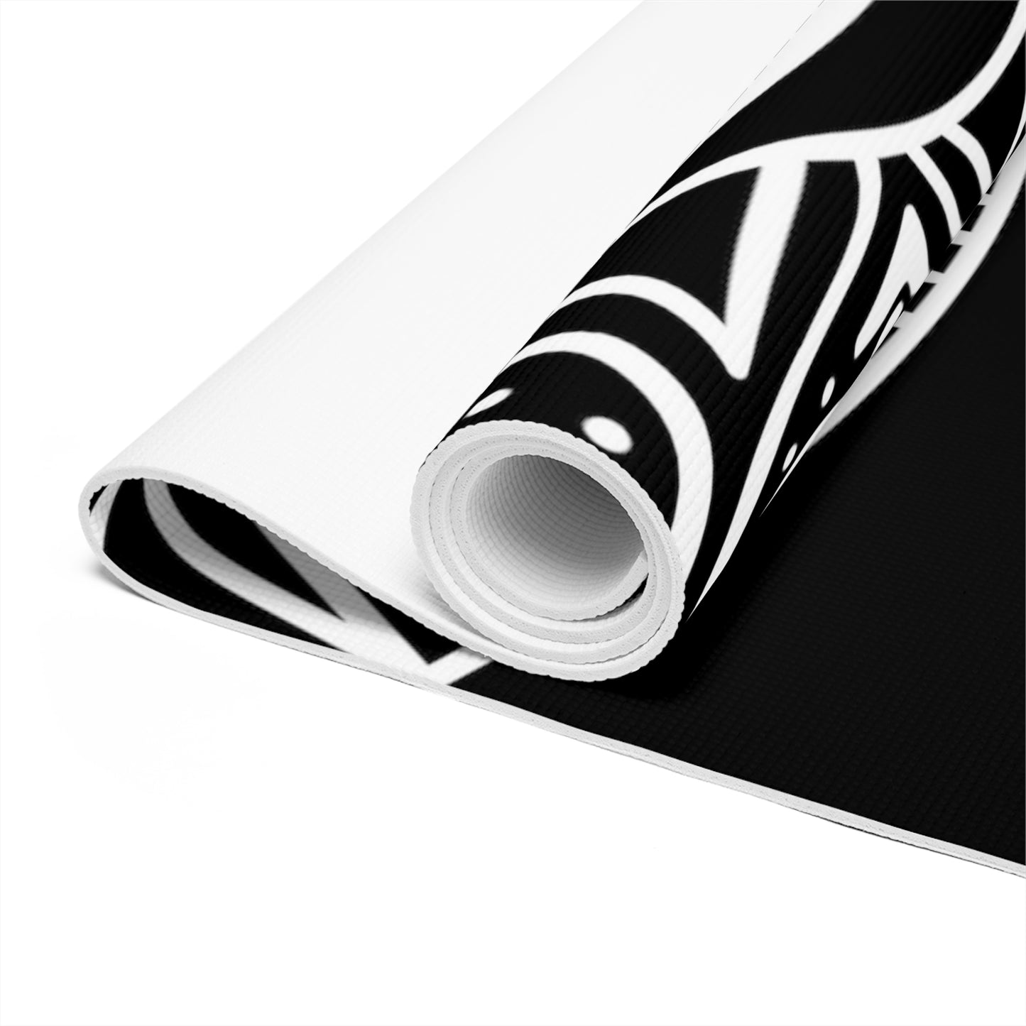 Spiritual Hooligan Foam Yoga Mat Black & White Mandala 2