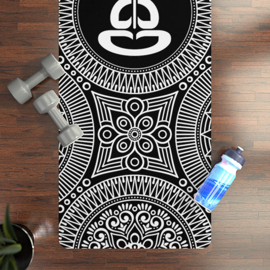 Spiritual Hooligan Signature Rubber Yoga Mat Black & White Mandala