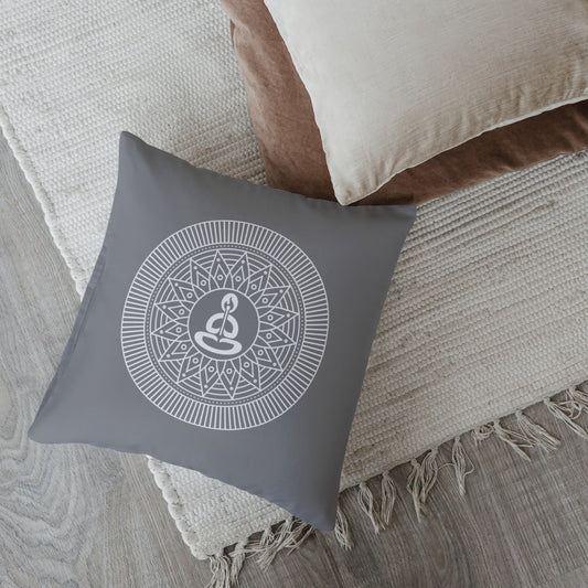 Spiritual Hooligan Single Mandala Faux Suede Square Pillow