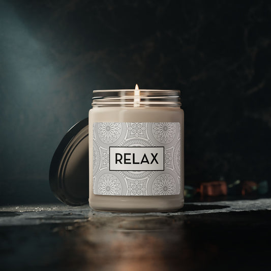 RELAX Vegan Soy Scented Candle, 9oz