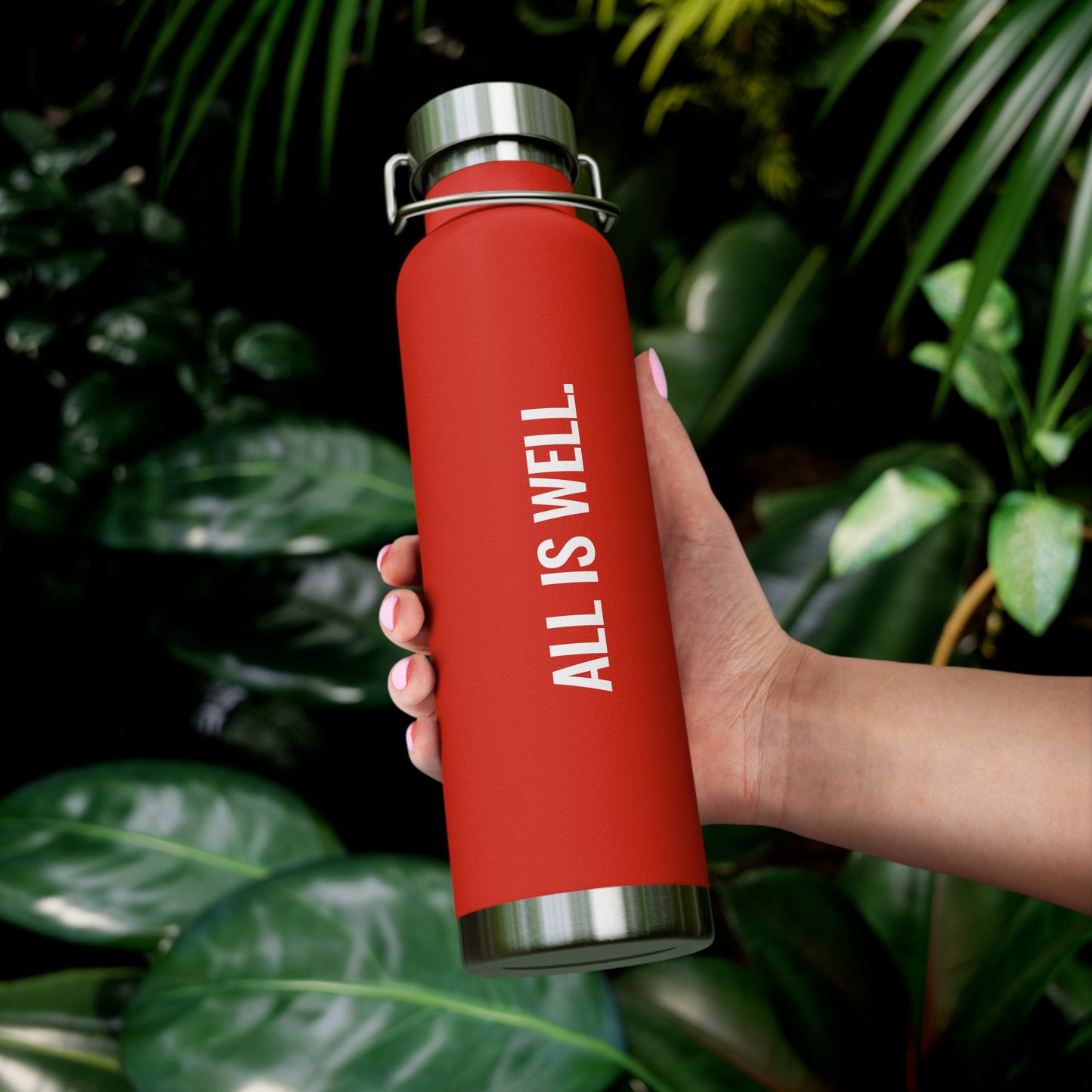 All Is Well Copper Vacuum Insulated Bottle, 22oz