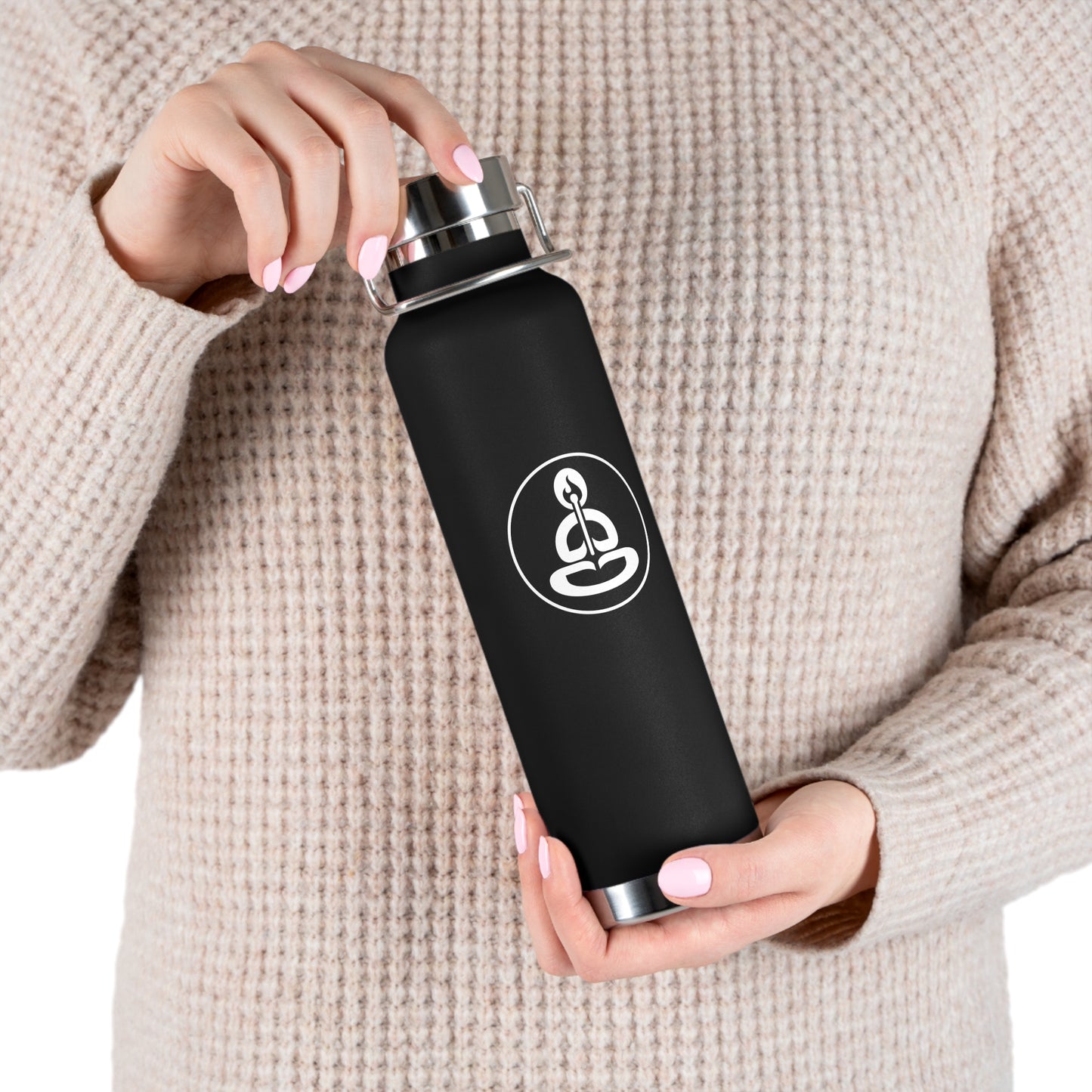 22oz Copper Vacuum Insulated Bottle — Double-Wall Stainless Water Flask