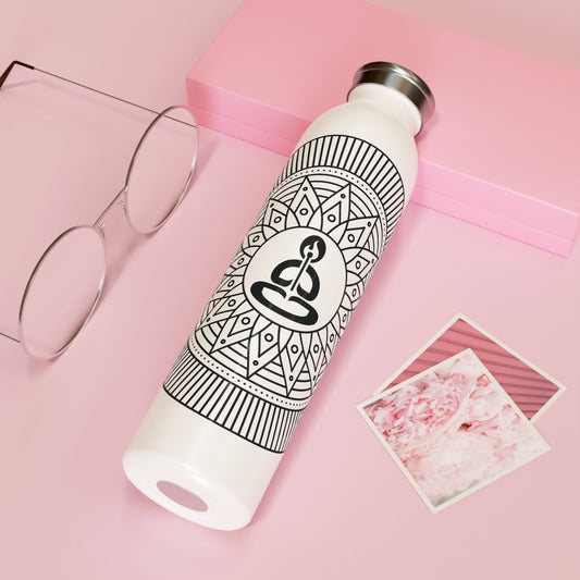 Slim Water Bottle — Minimal Mandala Yoga Stainless Steel Bottle