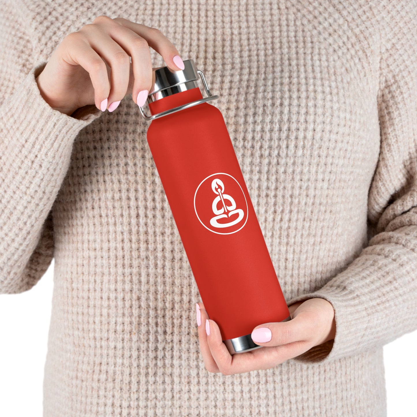 22oz Copper Vacuum Insulated Bottle — Double-Wall Stainless Water Flask