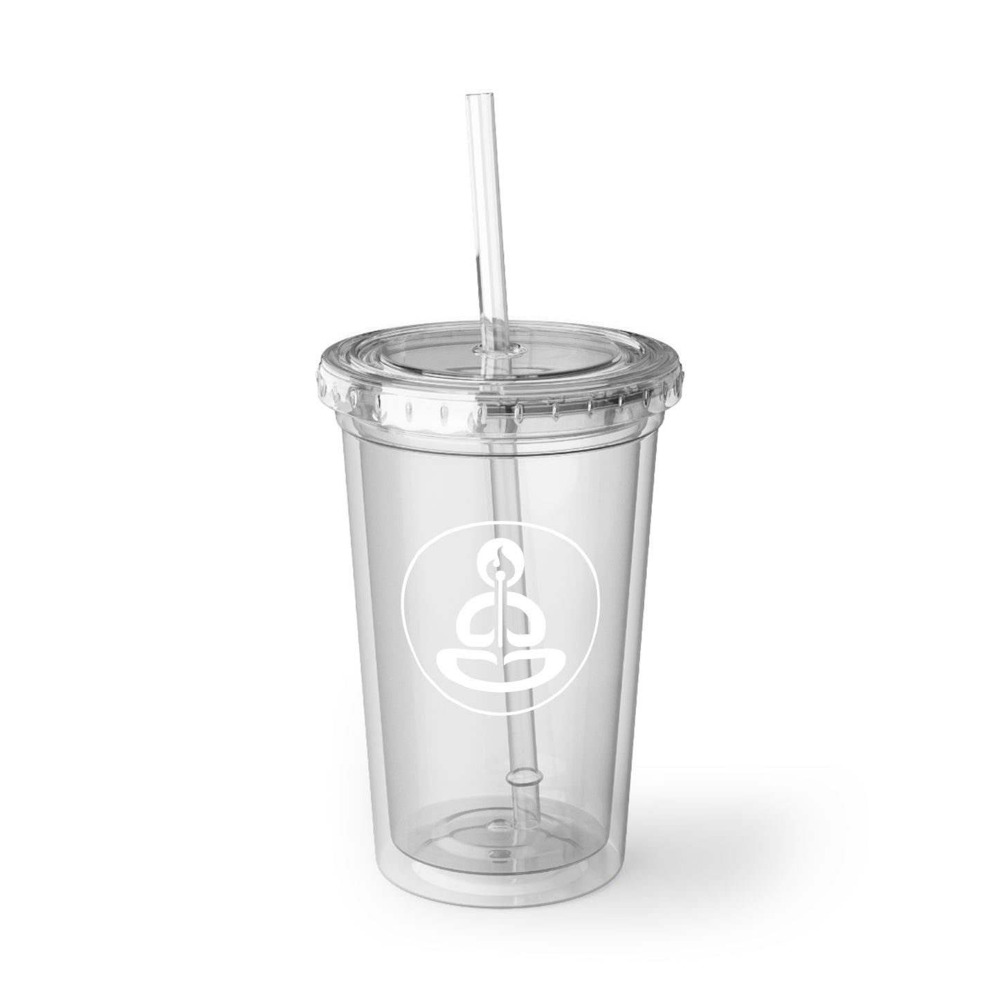 Spiritual Hooligan White Icon Clear Acrylic Cup