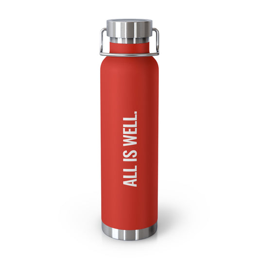 All Is Well Copper Vacuum Insulated Bottle, 22oz