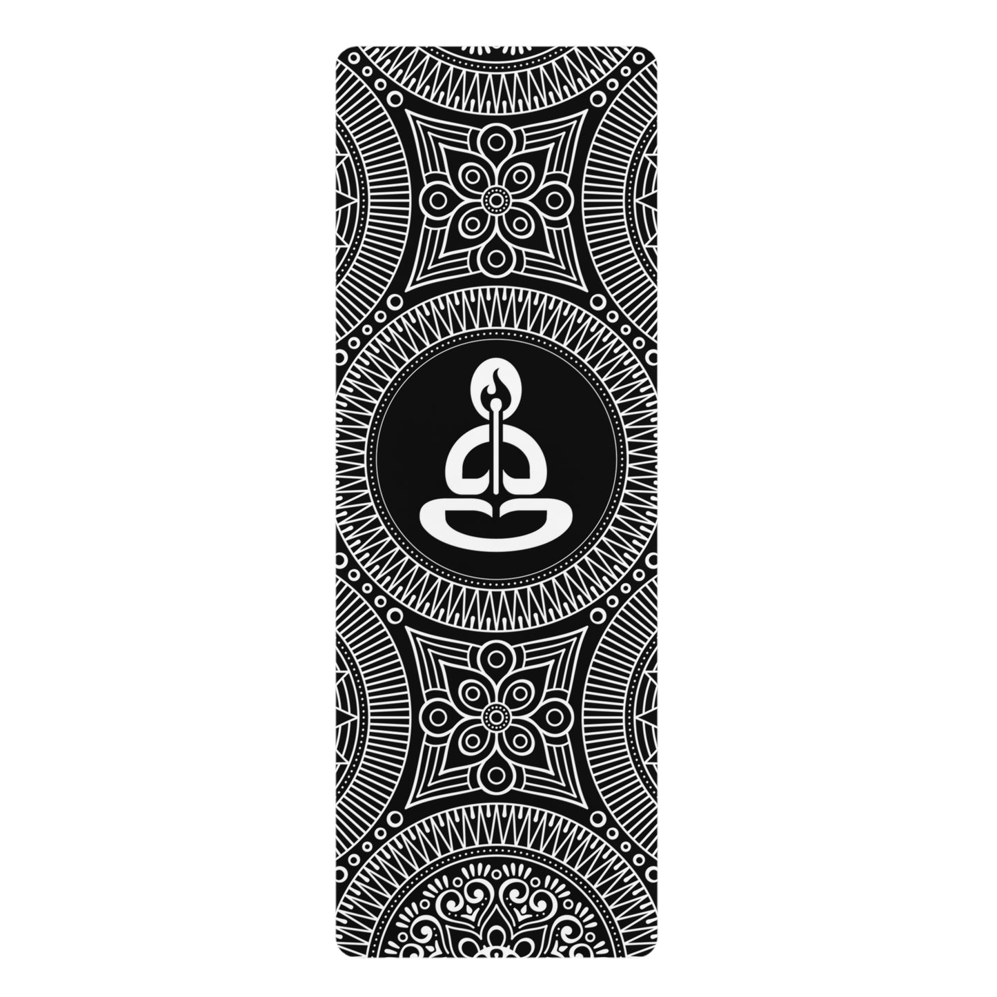 Spiritual Hooligan Signature Rubber Yoga Mat Black & White Mandala