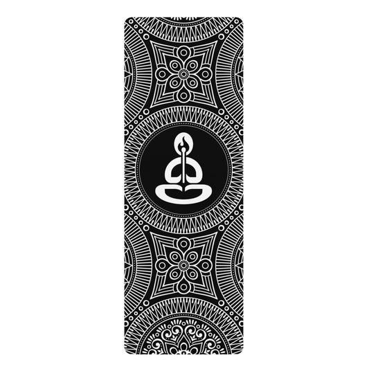 Spiritual Hooligan Signature Rubber Yoga Mat Black & White Mandala