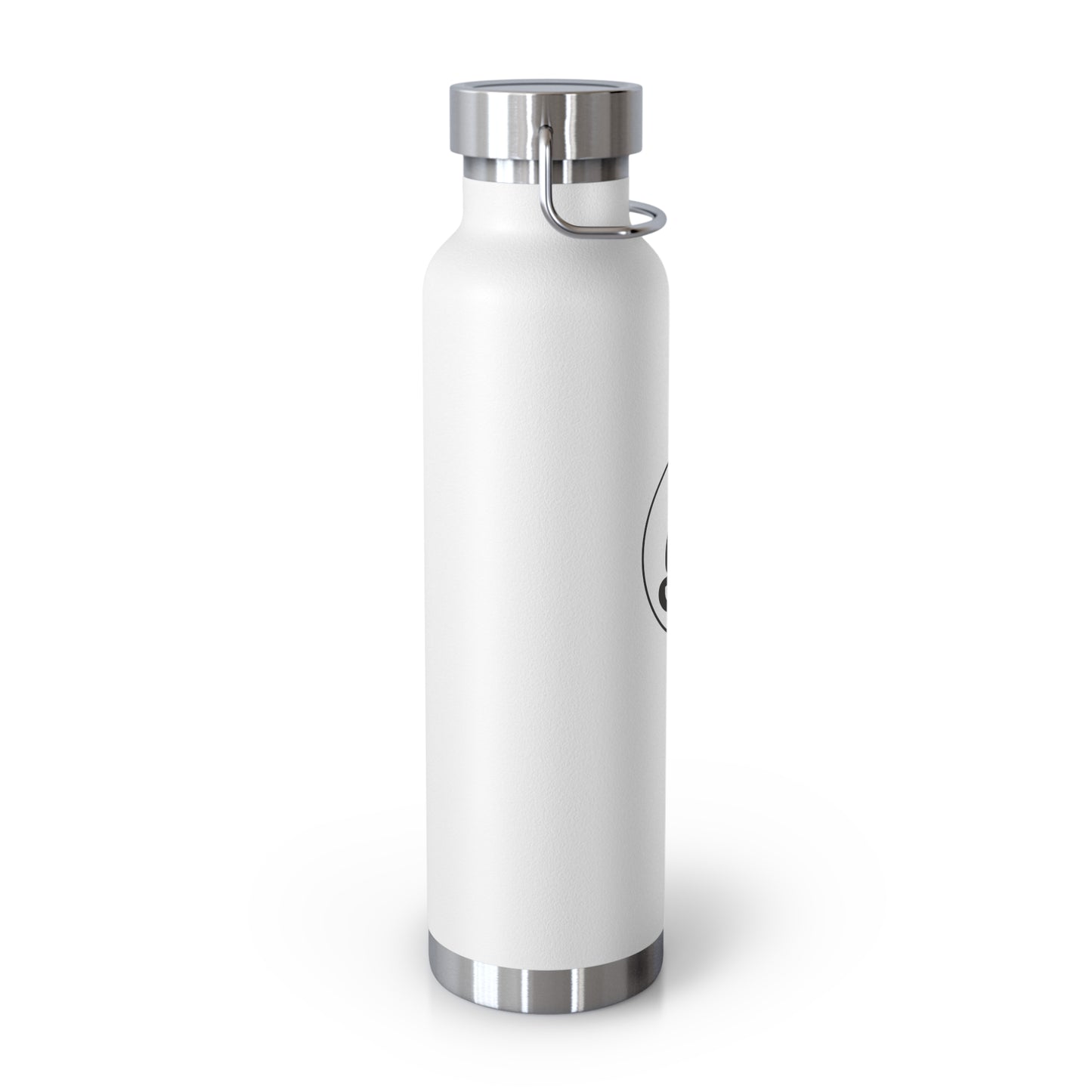 Copper Vacuum Insulated Bottle — 22oz Stainless Travel Flask with Minimal Lotus Candle Logo