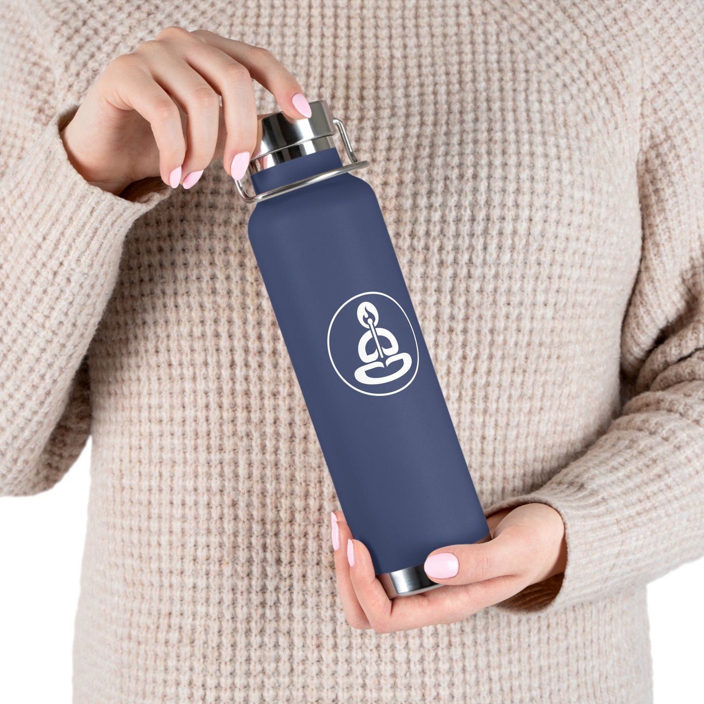 22oz Copper Vacuum Insulated Bottle — Double-Wall Stainless Water Flask