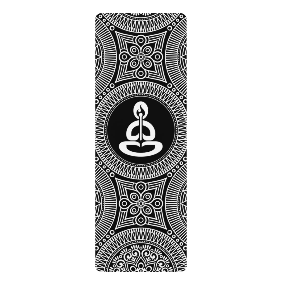 Spiritual Hooligan Signature Rubber Yoga Mat Black & White Mandala
