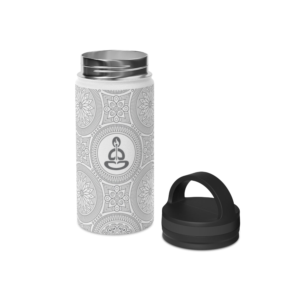 Spiritual Hooligan Mandala Stainless Steel Water Bottle, Handle Lid