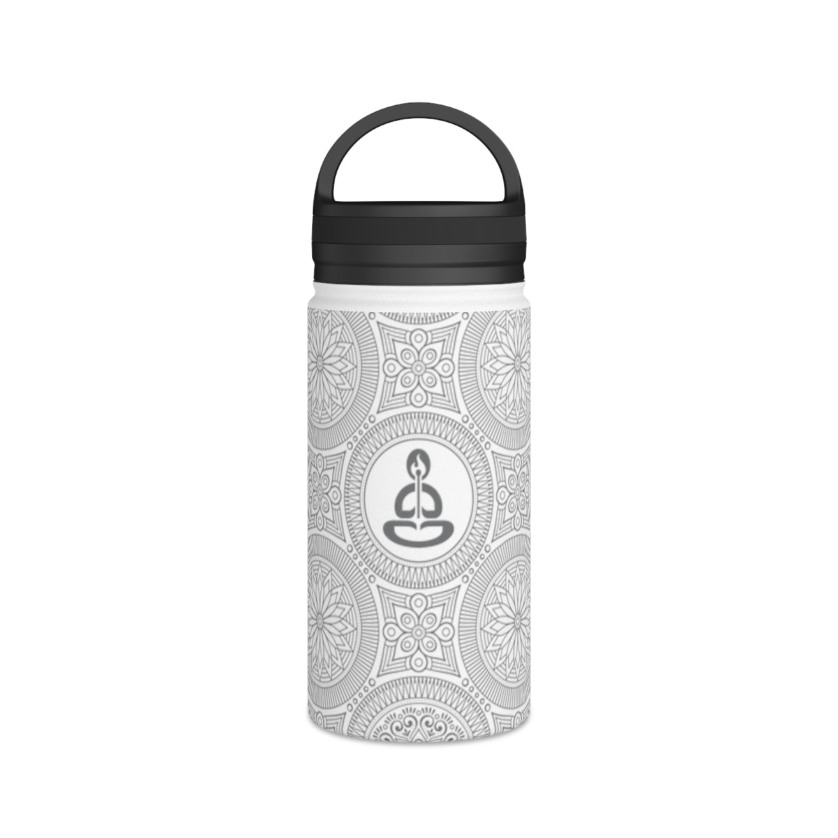 Spiritual Hooligan Mandala Stainless Steel Water Bottle, Handle Lid