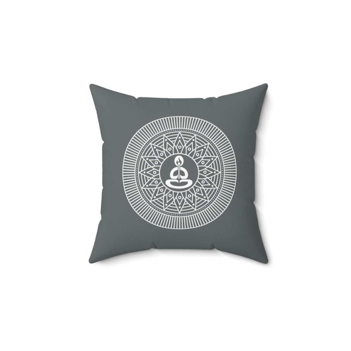Spiritual Hooligan Single Mandala Faux Suede Square Pillow