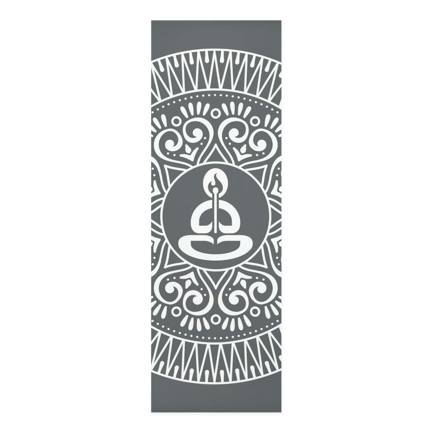 Spiritual Hooligan Foam Yoga Mat Dark Grey & White Mandala 2