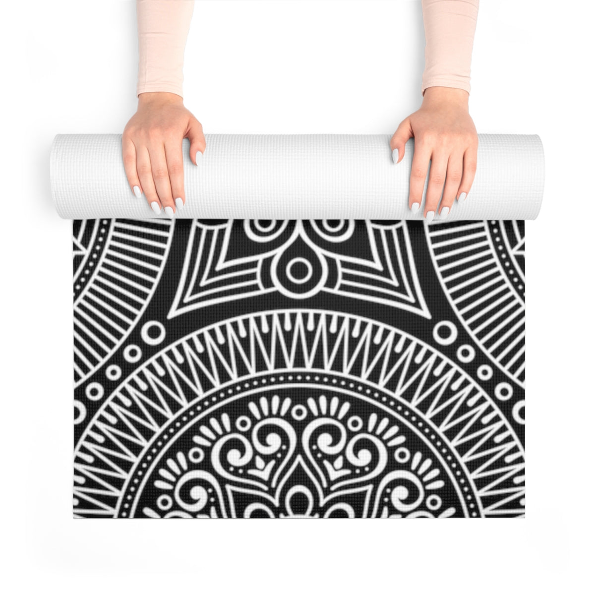 Spiritual Hooligan Foam Yoga Mat Black & White Mandala