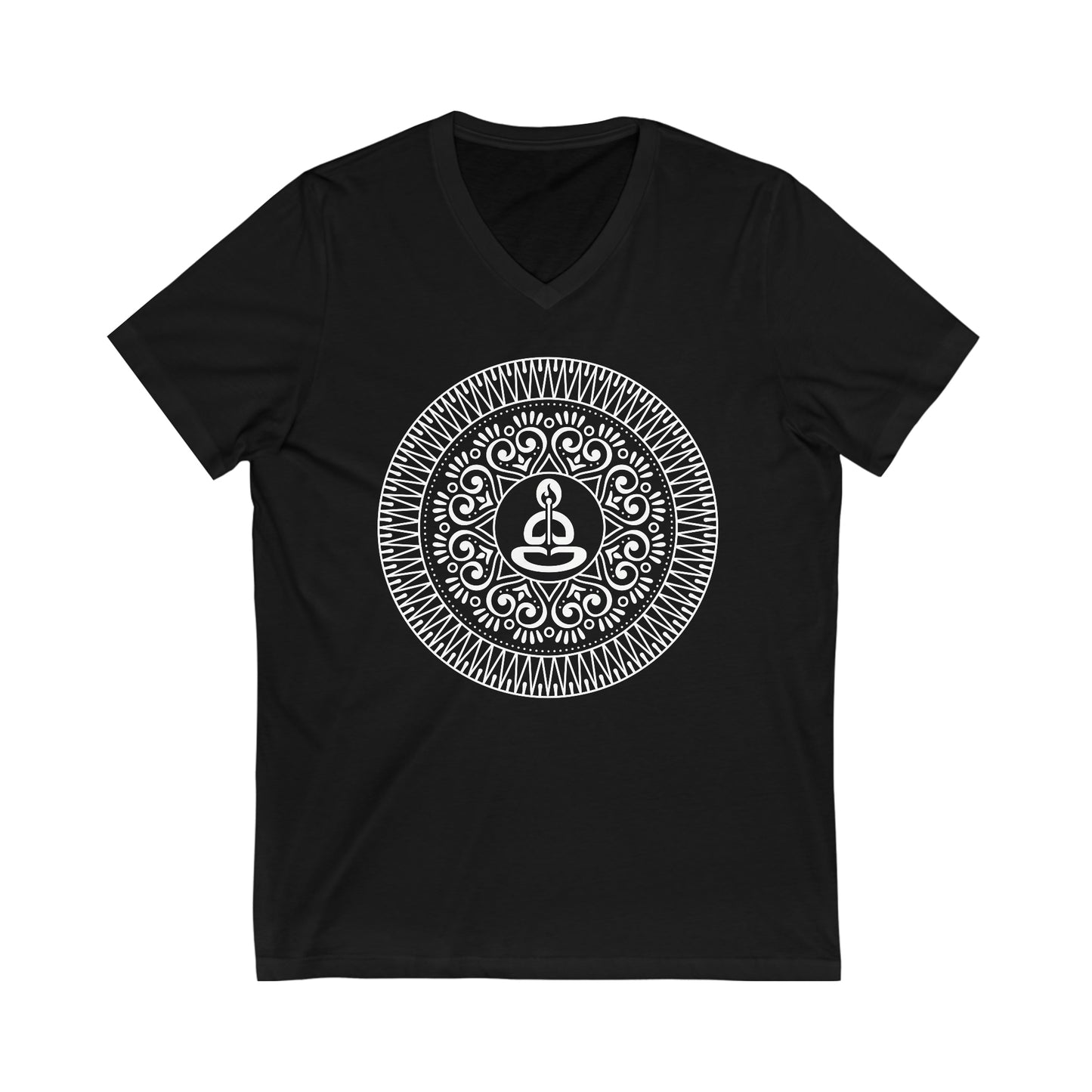 Spiritual Hooligan Mandala "Boyfriend" Jersey Short Sleeve V-Neck Tee