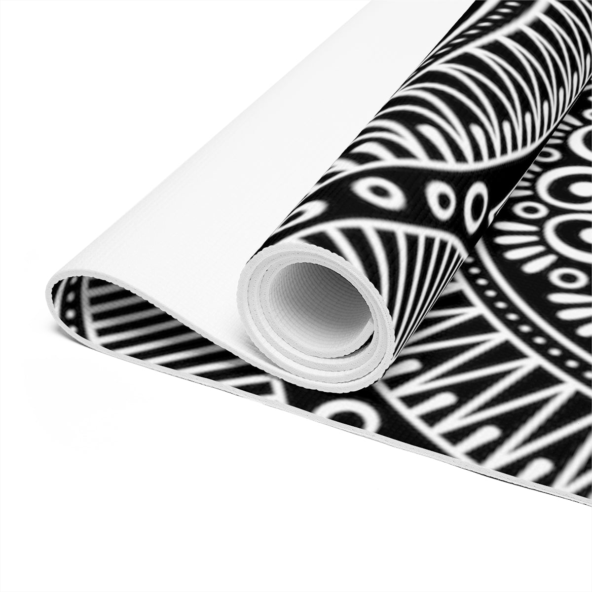 Spiritual Hooligan Foam Yoga Mat Black & White Mandala